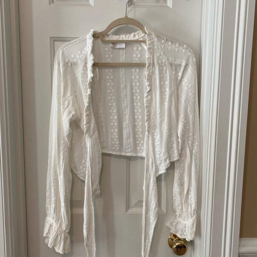 Hallelu crochet top with tie